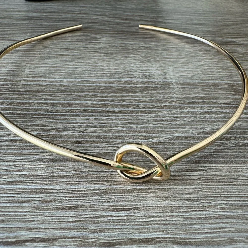 Knotted choker necklace A1063